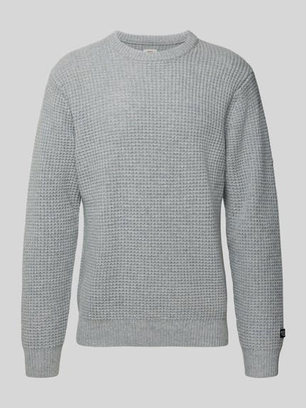 Levi's® Sweter z dzianiny z mieszanki wełny z okrągłym dekoltem Jasnoszary melanż 2