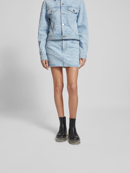 Rabanne Minirok in denimlook Lichtblauw - 4