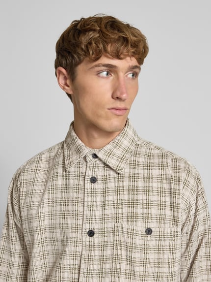 ONLY & SONS Loose Fit Hemd aus reiner Baumwolle Modell 'WALEED ' Offwhite 3