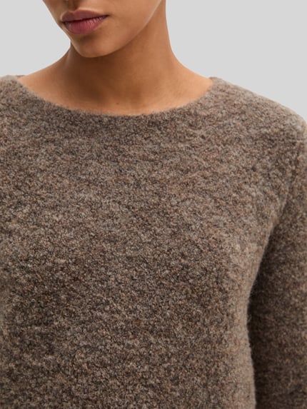 Marc O'Polo Pullover mit Bouclé-Struktur Taupe 3