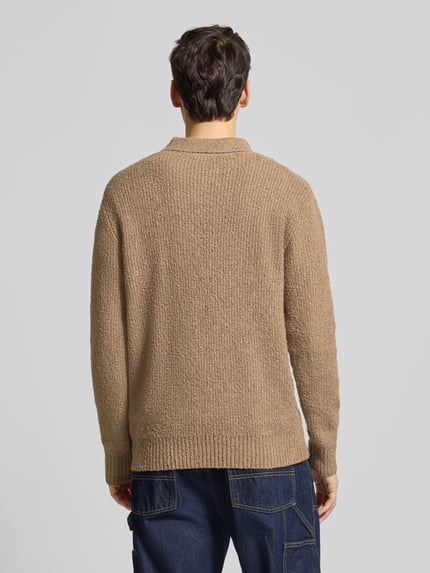ONLY & SONS Koszulka polo o kroju relaxed fit z dzianiny z mieszanki bawełny model ‘DALE LIFE’ Jasnobrązowy 5