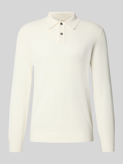 Slim Fit Poloshirt mit Knopfleiste Shop The Look MANNEQUINE