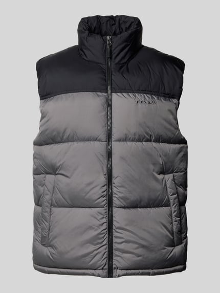 REVIEW Bodywarmer met opstaande kraag Donkergrijs - 2