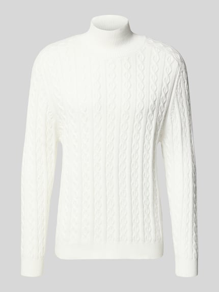 Sweter z dzianiny ze stójką model ‘EDDARD’ Shop The Look MANNEQUINE