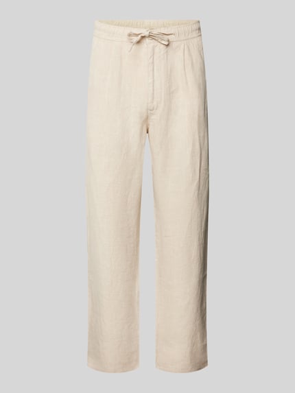 KnowledgeCotton Apparel Loose Fit Hose mit Tunnelzug Stein 2