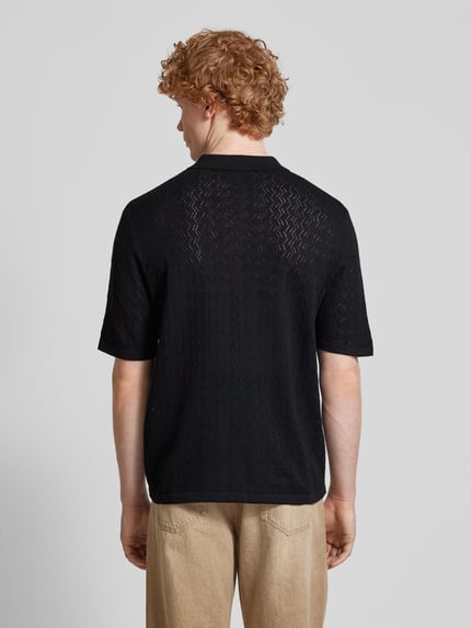 JACK & JONES Regular fit vrijetijdsoverhemd met polokraag, model 'TYLER' Zwart - 5