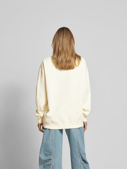 OH APRIL Oversized sweatshirt met statementprint Zand - 5
