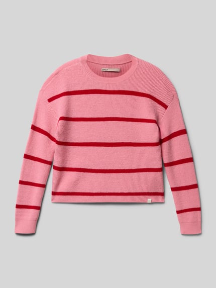 ONLY Regular Fit Strickpullover aus Viskose-Mix Modell 'FRANCA' Rosa 1