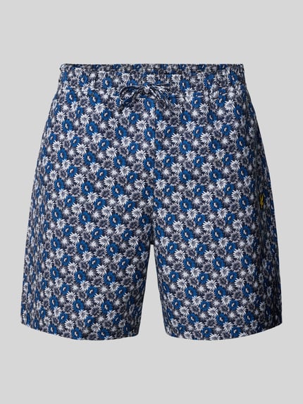 Lyle & Scott Szorty w kwiatowy wzór Ciemnoniebieski 2