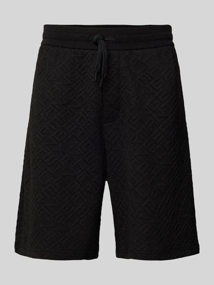 Armani Exchange Regular Fit Sweatshorts mit Label-Print und Viskose-Anteil Black 2