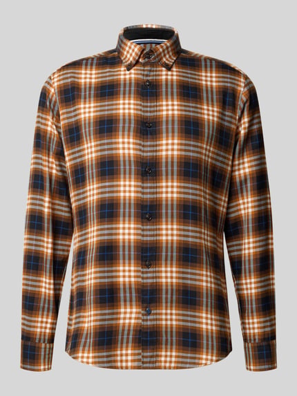 OLYMP Level 5 Regular fit vrijetijdsoverhemd met button-downkraag Cognac - 2
