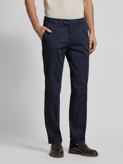 EUREX by Brax comfort fit stoffen broek met Franse steekzakken model 'JIM' Marineblauw - 4