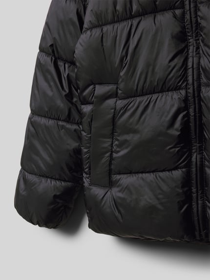 JACK & JONES Kurtka pikowana o kroju regular fit z wyhaftowanym napisem model ‘Jorno’ Czarny 2