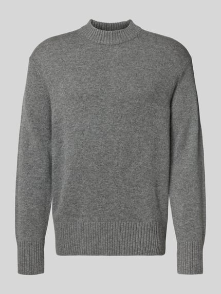 Selected Relaxed fit gebreide pullover van een mix van wol en kasjmier, model 'Calle' Middengrijs - 2
