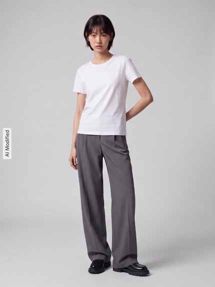 Tom Tailor Regular Fit T-Shirt aus reiner Baumwolle Modell 'LOS' Weiss 1