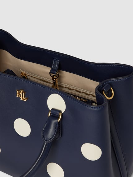 Lauren Ralph Lauren Tote bag met all-over motief, model 'MARCY' Marineblauw - 5