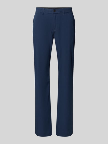 Produktfoto, Stoffhose mit französischen Eingrifftaschen von MCNEAL, dunkelblau, Material-Mix mit Viskose-Anteil, gerader Schnitt, Knopf- und Reißverschluss, Gesäßtaschen, Bundweite bei Größe 50: 48 cm, Innenbeinlänge bei Größe 50: 84 cm