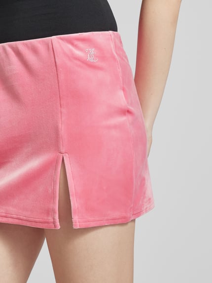 Juicy Couture Minirok in effen design Felroze - 3