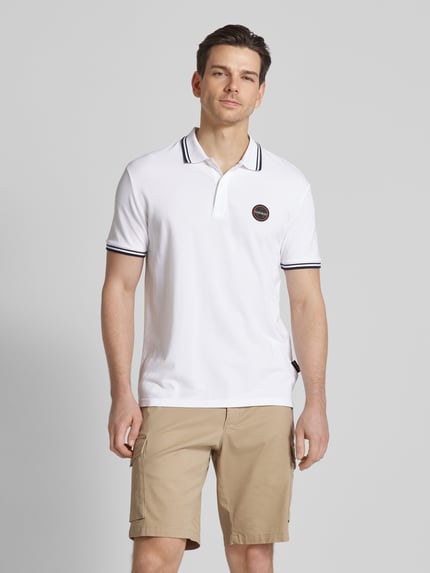 Napapijri Regular fit poloshirt met labelbadge, model 'MACAS' Wit - 4