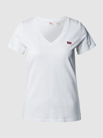 Levi's® T-shirt met v-hals Wit - 2