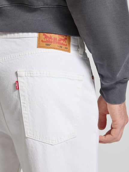 Levi's® Straight Fit Jeans aus reiner Baumwolle Modell '565' Weiss 3