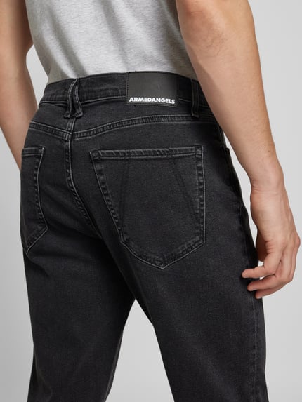 ARMEDANGELS Jeansy o kroju tapered fit z 5 kieszeniami model ‘AARJO TARPA’ Ciemnoszary 3
