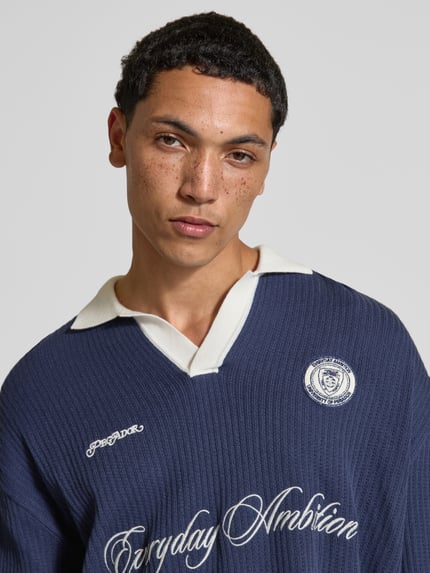 PEGADOR Poloshirt mit Stitchings Modell 'Yemo' Marine 3