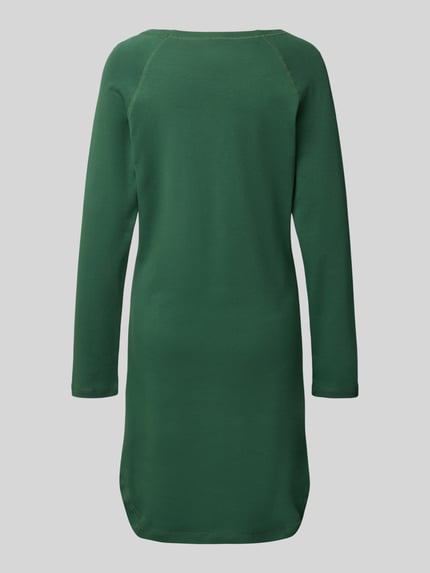LOUIS & LOUISA Regular fit nachthemd met statementstitching, model 'Kuschelig' Groen - 3