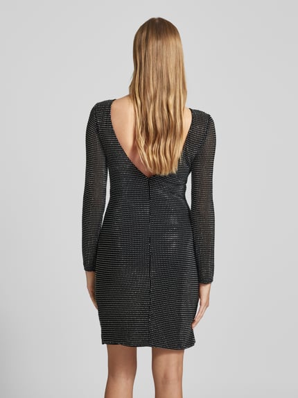 Hey Kyla Knielanges Cocktailkleid mit Strasssteinbesatz Silber 5