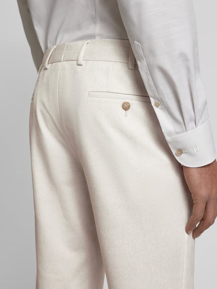 Atelier Torino Anzughose mit französischen Eingrifftaschen Beige 3