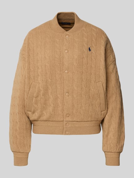 Polo Ralph Lauren Bomberka o kroju regular fit z mieszanki wełny i kaszmiru Camel 2
