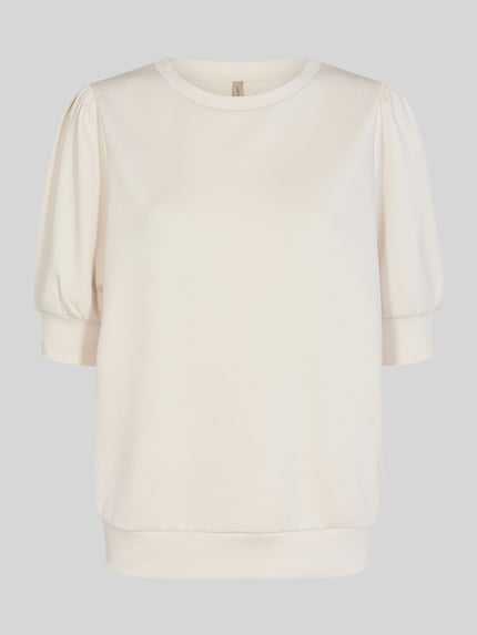 Soyaconcept Sweatshirt mit halblangen Puffärmeln Offwhite 1