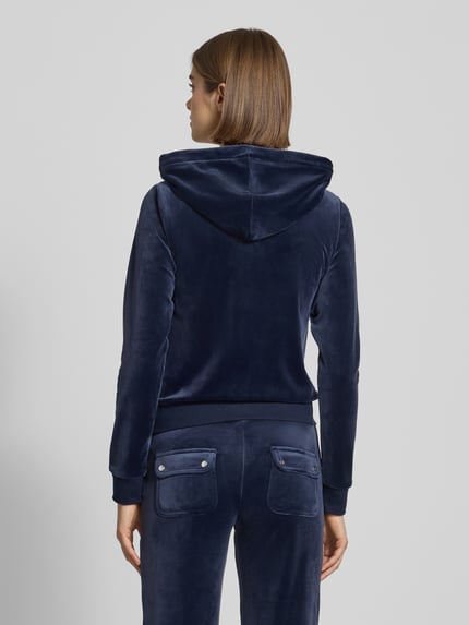 Juicy Couture Sweatjacke mit Logo-Stitching Modell 'ROBERTSON' Dunkelblau 5