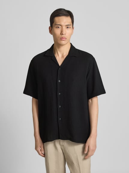Selected Freizeithemd mit Knopfleiste Black 4