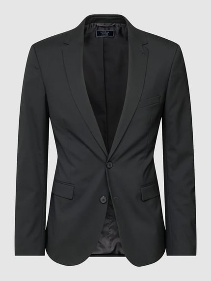 MCNEAL Slim Fit 2-Knopf-Sakko mit Pattentaschen Black 2