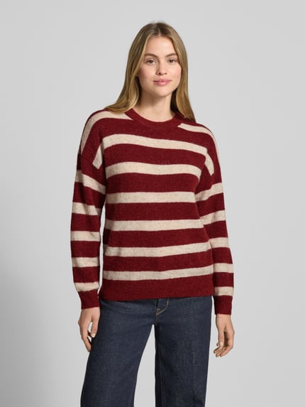 MSCH Copenhagen Gebreide pullover met wol, model 'Festina' Donkerrood - 4