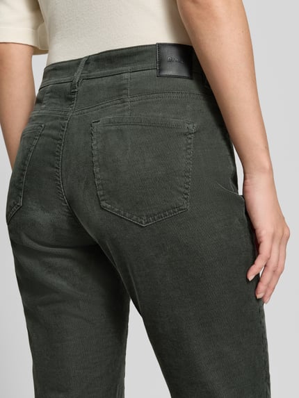 Brax Smalle broek van katoenmix model 'MARY' Donkergroen - 3