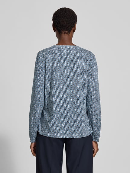 Tom Tailor Regular fit blouse van katoenmix Petrol - 5