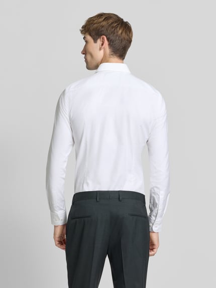 BOSS Slim Fit Businesshemd mit Kentkragen Weiss 5