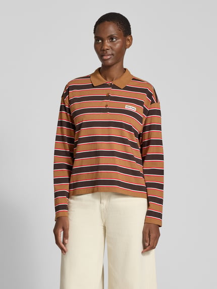 Smith and Soul relaxed fit shirt met lange mouwen van puur katoen met streepmotief Donkerbruin - 4