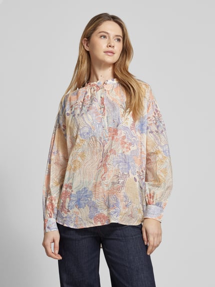 0039 Italy Bluzka z okrągłym dekoltem model ‘ANNIKA’ Beżowy 4