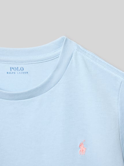 Produktfoto, Regular Fit T-Shirt aus reiner Baumwolle von Polo Ralph Lauren Kids, efekt: jednolity kolor, wyhaftowane logo, dżersej
