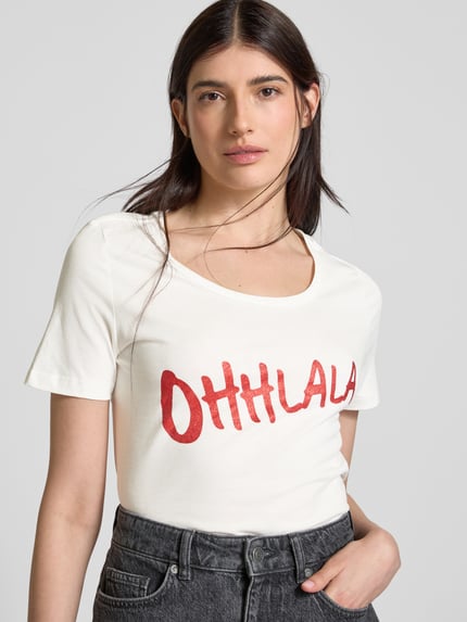 VERO MODA Regular Fit T-Shirt aus reiner Baumwolle Modell 'BOLA' Rot 3