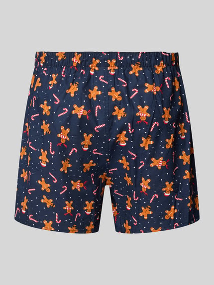 Christian Berg Men Boxershorts im Allover-Look mit elastischem Bund Mittelbraun 3