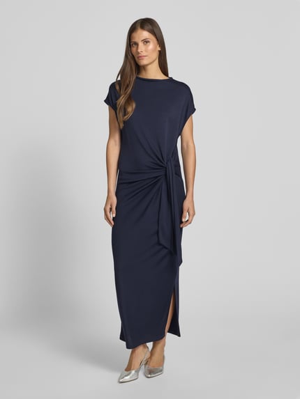 Rich & Royal Maxikleid aus Lyocell-Mix mit Knotendetail Marine 4