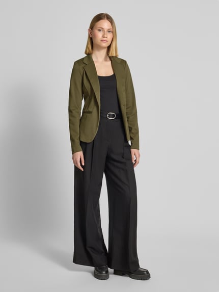 ICHI Slim fit blazer met paspelzakken, model 'KATE' Olijfgroen - 1