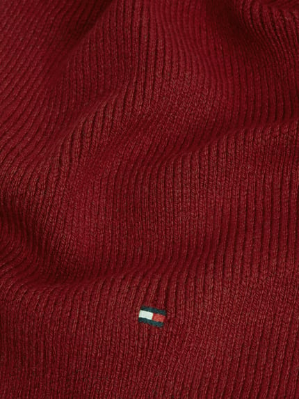 Tommy Hilfiger Schal aus Baumwoll-Mix mit Woll-Anteil Rot 2