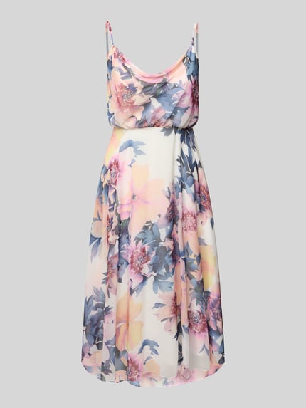 Jake*s Cocktail Cocktailkleid mit Wasserfall-Ausschnitt Ecru 2
