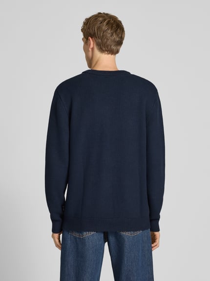 Pepe Jeans regular fit gebreide trui viscose-katoenmengsel model 'PHINEAS' Marineblauw - 5