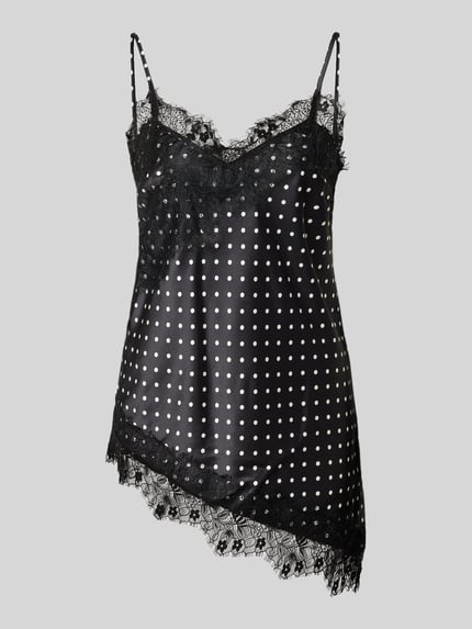 ONLY top bluzkowy o kroju regular fit z obszyciem koronką model 'INDONA' Czarny 2